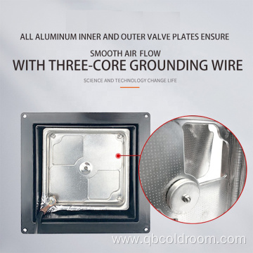 Square cold room balance pressure release window